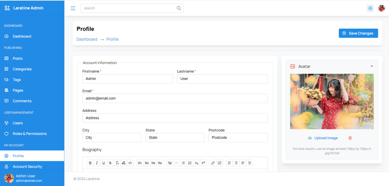 LaratineAdmin - 一个简单的 Laravel/InertaReact 仪表板（仪表板.简单.LaratineAdmin.InertaReact.Laravel...）