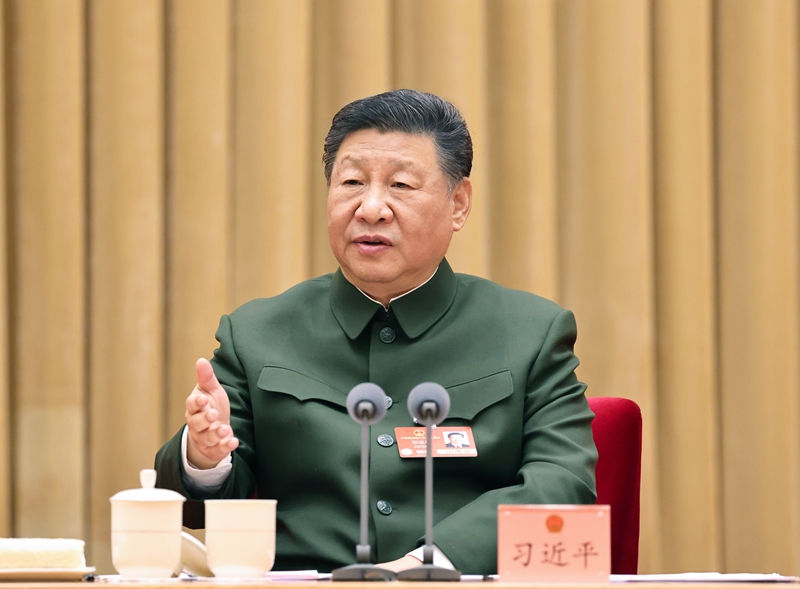 
                习近平在出席解放军和武警部队代表团全体会议时强调：落实高质量发展要求 实现我军建设“十四五”规划圆满收官
            