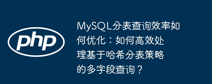 MySQL分表查询效率如何优化：如何高效处理基于哈希分表策略的多字段查询？（多字.查询.高效.效率.优化...）