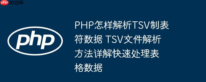PHP怎样解析TSV制表符数据 TSV文件解析方法详解快速处理表格数据（制表符.解析.数据.详解.表格...）