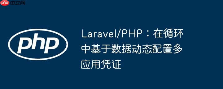 Laravel/PHP：在循环中基于数据动态配置多应用凭证（凭证.循环.配置.动态.数据...）