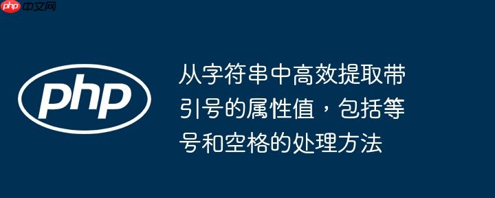 从字符串中高效提取带引号的属性值，包括等号和空格的处理方法（高效.等号.引号.空格.字符串...）