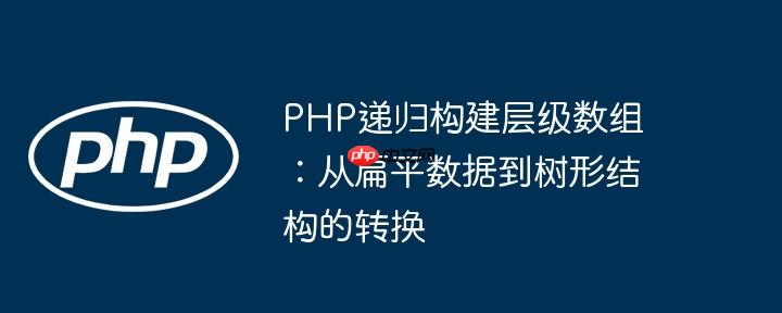 PHP递归构建层级数组：从扁平数据到树形结构的转换（递归.层级.扁平.数组.构建...）